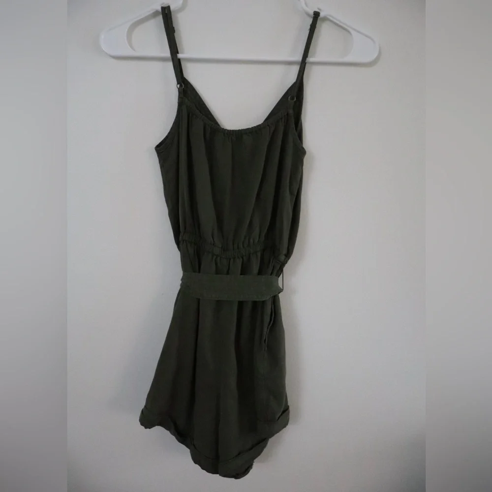 Abercrombie & Fitch Olive Green Wrap Romper